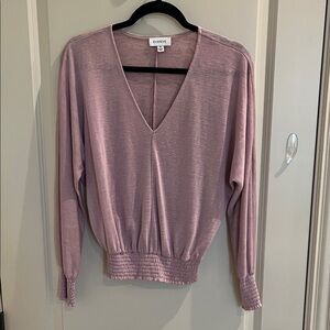 Evereve Lilac V-Neck Blouse